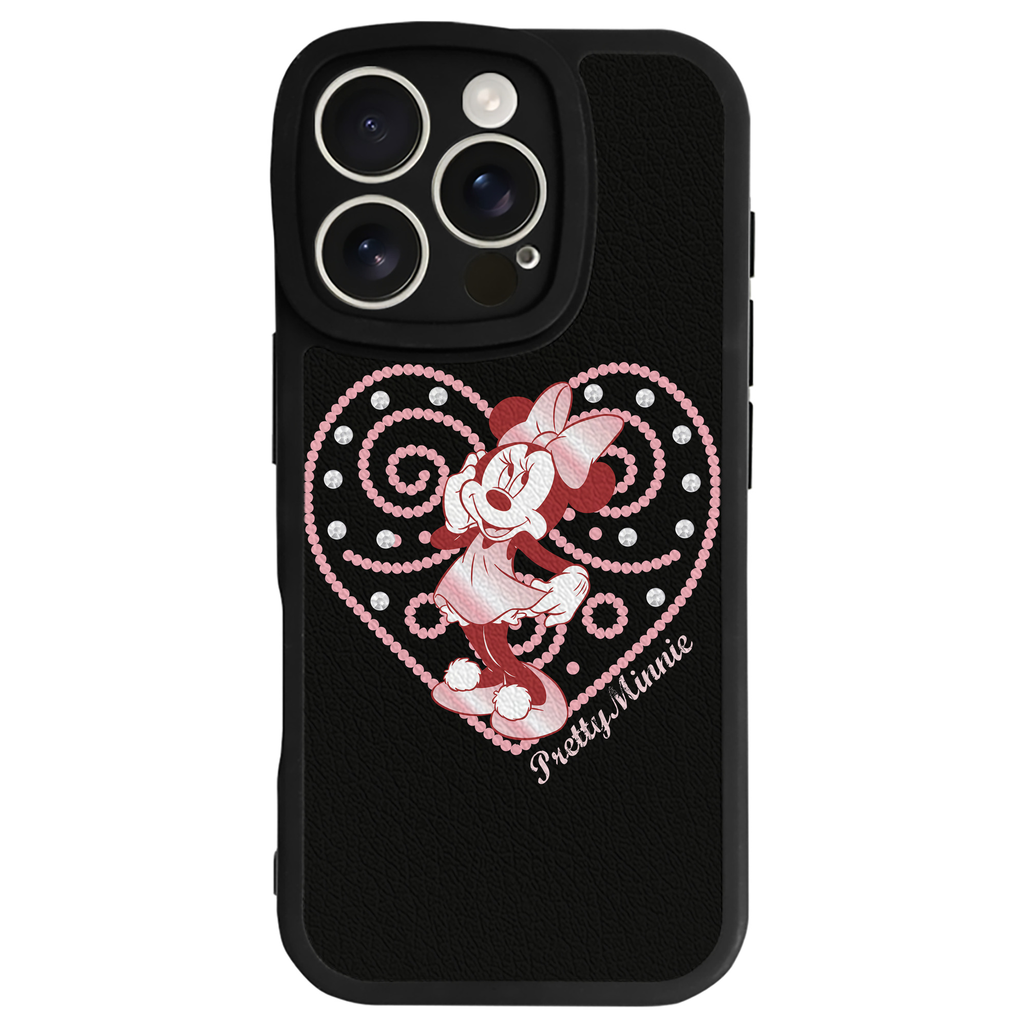 （画像用） ミッキーマウス Mickey Mouse 【iPhone 16シリーズ対応】シリコンスマホケース（レザー調） 材質：シリコン